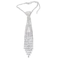 thumbnail image 4 of CUITING Crystal Rhinestone Neck Tie Long Narrow Necktie Necklace Party Costume Accessory, 4 of 17