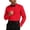 Red, variant on Mens Dress Shirts Fashion Bow Tie Pleated Button Down Shirts Formal Performance Solid Color Mens Long Sleeve Shirt 3XL
