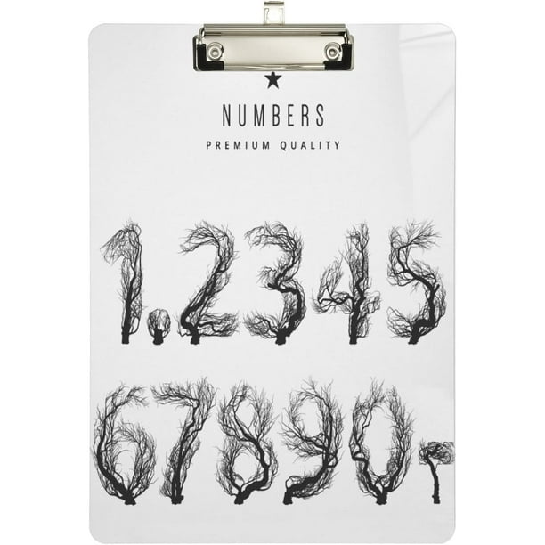 KXMDXA Halloween Tree Numbers Clipboard Hardboard Wood Nursing Clip
