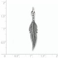 thumbnail image 2 of Pendentif en Forme de Plume Antique en Argent Sterling 925, 2 of 2