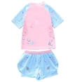 thumbnail image 4 of LRen Swimsuit for Girls 14-16 2 Piece Ruffles Beach Rash Guard Swimwear for Girls Cute Funny Summer Rash Guard Sling Bikini Girl Beach Swimwear Bathing Suit Set for Little Girls, 4 of 9
