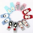 thumbnail image 3 of KEINXS Baby Socks Winter Thick Terry Cotton Baby Girl Sock with Rubber Soles Infant Animal Funny Sock, 3 of 4
