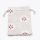 thumbnail image 2 of Polycotton(Polyester Cotton) Packing Pouches Drawstring Bags with Printed Snowflake Old Lace 14x10cm, 2 of 4