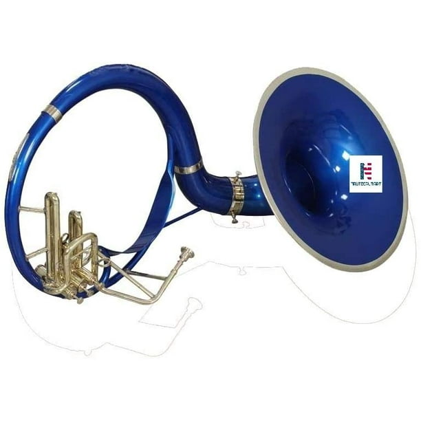 NauticalMart Bb Flat Silver Nickel Plated Sousaphone Tuba With Free