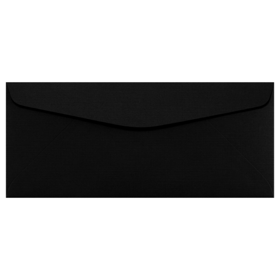 LUXPaper #10 Regular Envelopes, 80lb. Black Linen, 50 Pack, 4 1/8 x 9 1/2,500 Pack