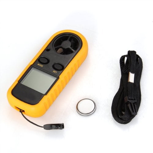 SODIAL Handheld Digital LCD Wind Speed Meter Thermometer Anemometer for Surf Sailing by SODIAL