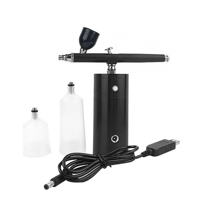 Airbrush Kit Air Compressor Spray Gun Dual Action USB Rechargeable Crafts  Art