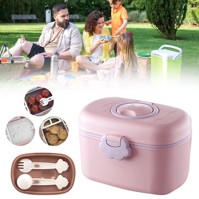 WHEANG Portable Formula Container Sealed And Dispenser Travel Friendly Powder Box For Snacks And Rice Compact Design