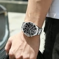 thumbnail image 5 of OLEVS Mens Chronograph Watch Black/Silver 42.5mm Outdoor Watch, Stainless Steel Strap 2870, 5 of 12