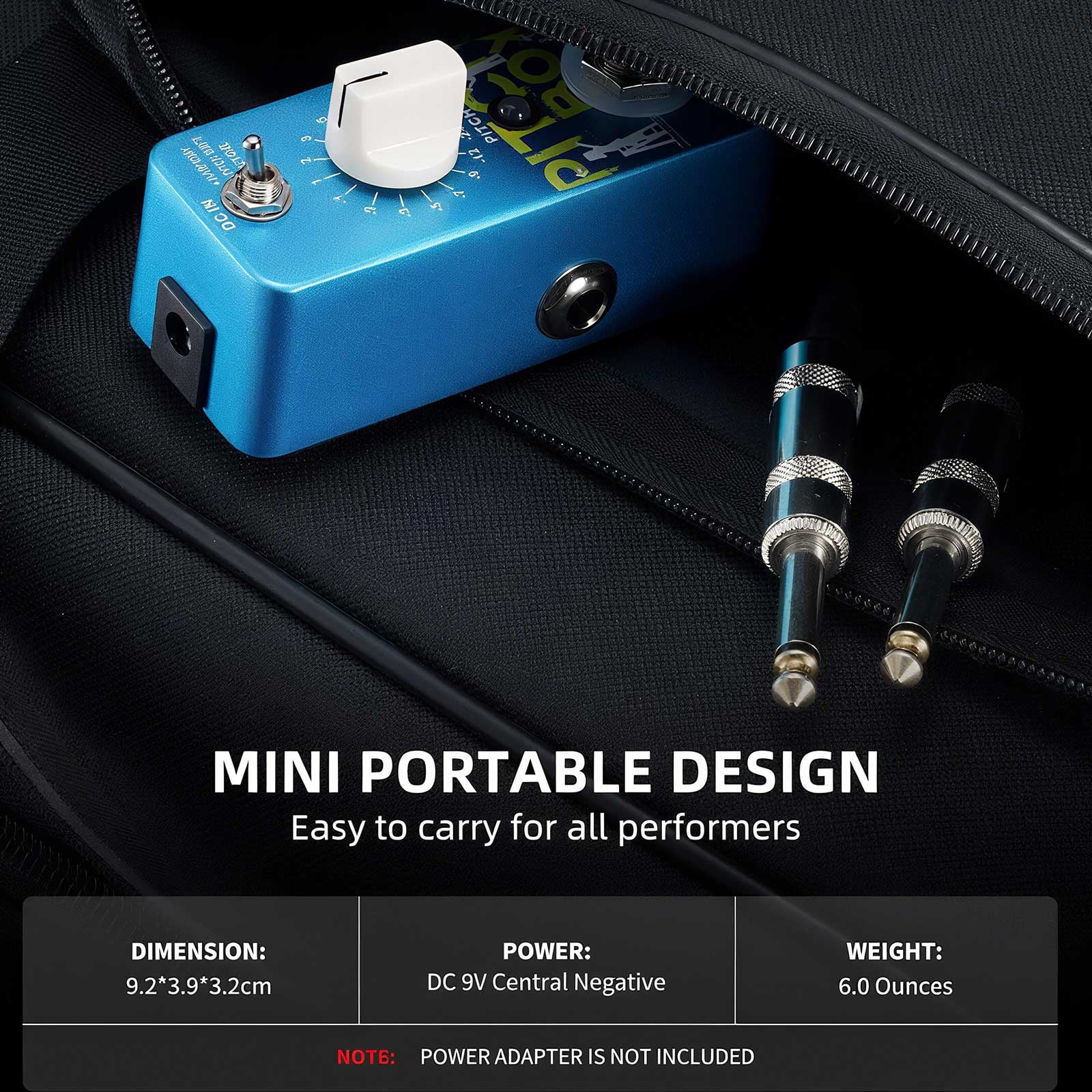 LEKATO Harmonizer Mini Pitch Shifter Pedal Compact Guitar Effects with Harmony Pitch Shift Detune Modes