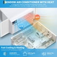 thumbnail image 2 of 23200 BTU Window Air Conditioner with Heat, Window AC Unit with WIFI Smart Controls, Remote, Dehumidifier, Fan, Reusable Filter, Work with Alexa & Google Assistant, Cools Up to 1500 Sq. Ft, 2 of 8