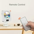 thumbnail image 3 of MEGICOT Bluetooth 5.0 Wall Mountable CD DVD Player with Pull-switch Dust Cover Remote Control LCD Display Built-in Speakers, Portable Music Player Support FM Radio CD/DVD/MP3/USB/AUX, 3 of 8