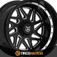 thumbnail image 4 of DropStars 657BM Gloss Black Milled Wheel Rim, 17" x 9" 5 x 5.5" -12mm, 657BM-7900912, 4 of 5