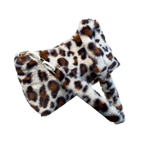 FENOHREFE Women Shoulder Bag Leopard Print Armpit Bag Autumn Winter Handbag All-matching Underarm Bag Travel Bag for Everyday