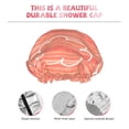 thumbnail image 5 of YFYANG Women's Double Waterproof Shower Cap, Pink Line Cloud Graffiti Reusable Hair Cap for All Hair Styles and Head Sizes, 5 of 9