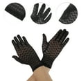 thumbnail image 2 of Unique Bargains 1 Pair Sunblock Mittens Ditsy Floral Lace Sun Block Driving Gloves for Women Black, 2 of 5
