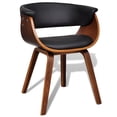 thumbnail image 1 of Modern Artificial Leather Wood Dining Chair, 1 of 4