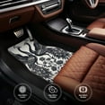 thumbnail image 6 of Zufioo Artistic Black White Peacocks Print Car Floor Mats Four-piece Set, Car Interior Accessories - Corrosion-resistant, Non-Slip, Suitable for Cars, Trucks, Vans, 6 of 7