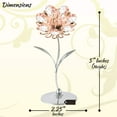 thumbnail image 3 of Figurine Tournesol Chromée et Rose Plaquée Cristal Ornement de Table par Matashi, 3 of 7