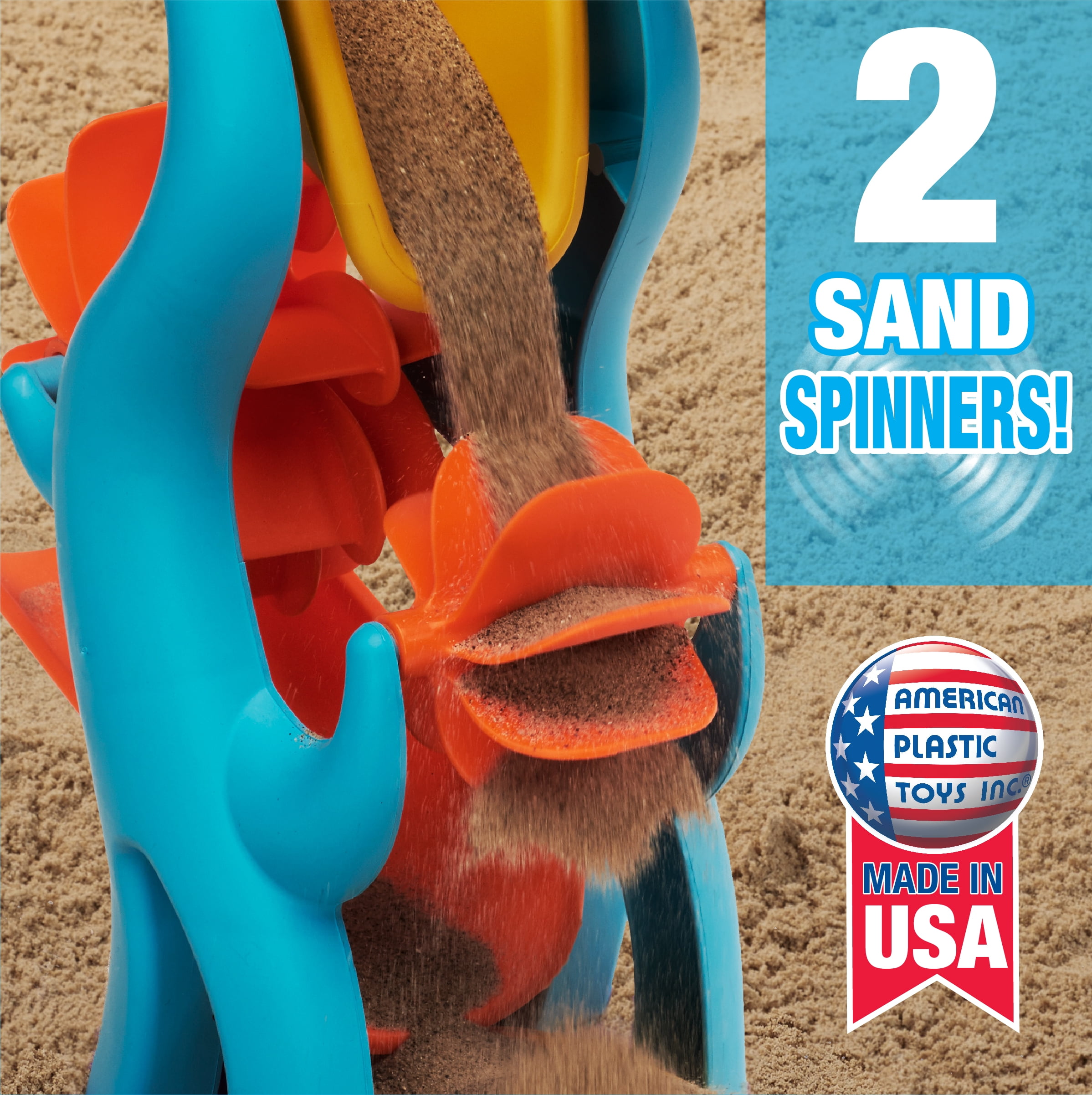 American Plastic Toys Beach Tower of Fun 10-Piece Sand Toys Set