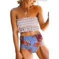 thumbnail image 1 of Maillots de Bain Bandeau 2 Pièces Taille Haute pour Femmes, 1 of 6