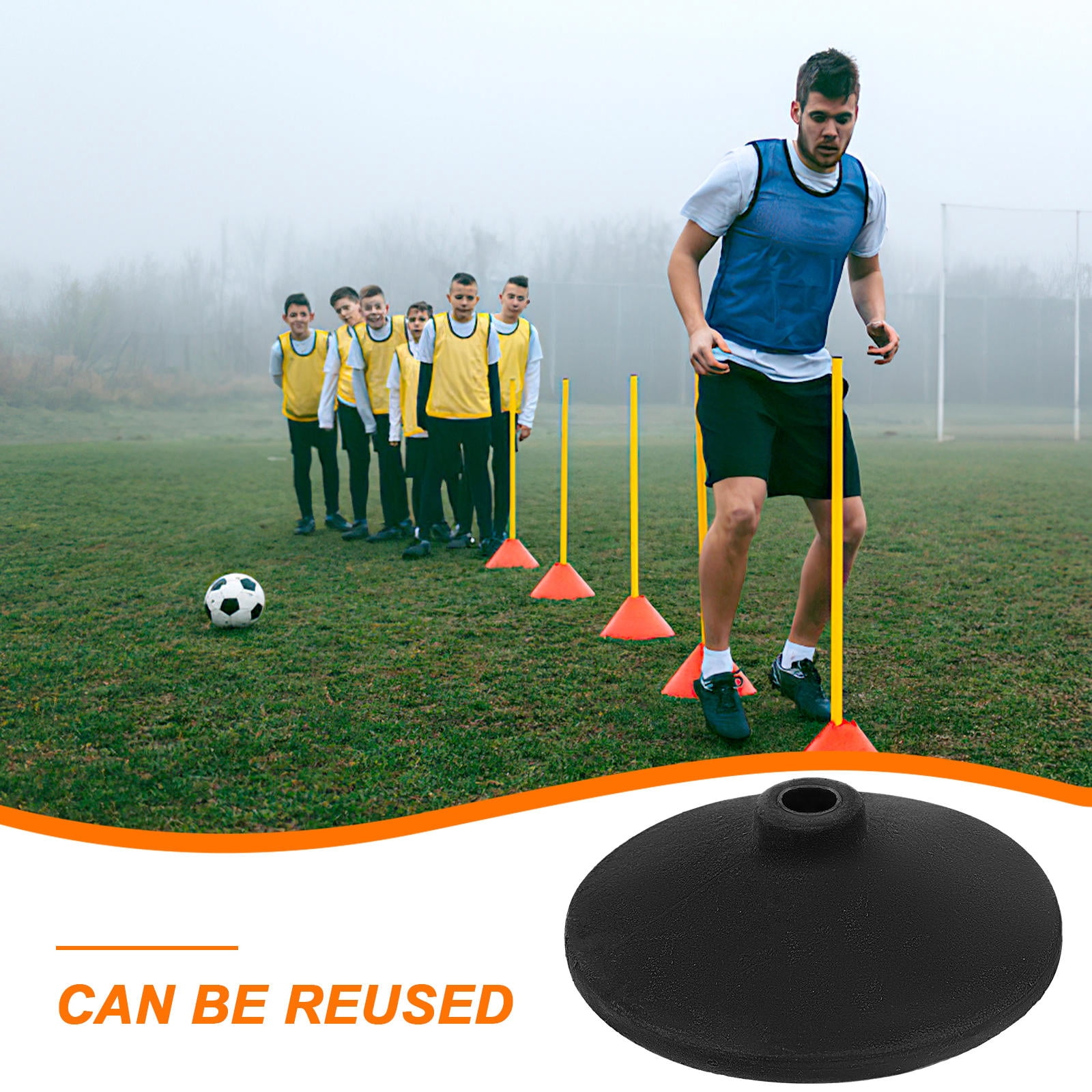 SWETRACE Durable Rubber Pole Base for Soccer Agility Training and Basketball Sports Equipment
