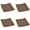 C*4Pc, variant on VKLU 1PC Replacement Outdoor Cushion Cover, Waterproof & UV Resistant Patio Seat Slipcover with Ties & Zipper, Coffee Brown Fabric Protector for Garden Chair (Cover Only)