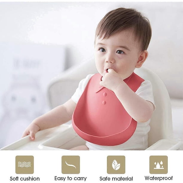Silicone Baby Bib for Babies & Toddlers, BPA Free, Easily Wipe Clean, Comfortable Soft Waterproof Bib Keeps Stains Off