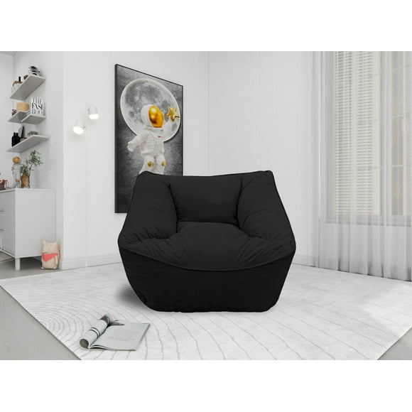 Sillón Puff El Bazar Store Negro Sillón Ocasional