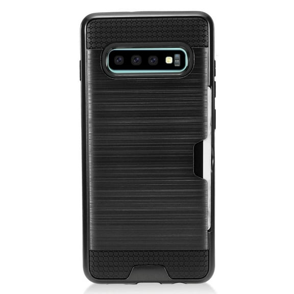 GSA Brushed Case w/CC Slot for Samsung Galaxy S10 Plus (6.4") - Black