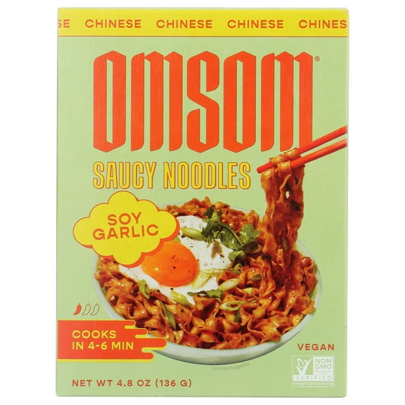 Omsom Soy Garlic Saucy Noodles, 4.8 KKS1 OZ