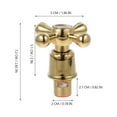 thumbnail image 2 of Miangastore 1 Set Brass Cross Head Faucet Handle for Kitchen and Bathroom Hot Cold Water Control, 2 of 9