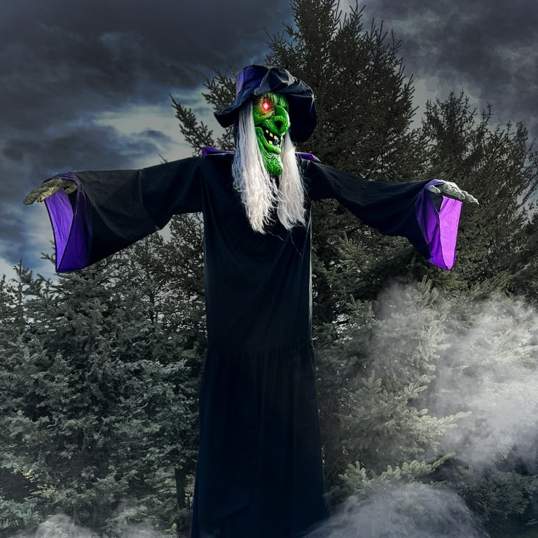 Free Shipping! Haunted Hill Farm 15-ft Animatronic Witch with