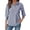 Navy, variant on UVEASISHA Women's Striped Button-Down Shirts Collared 3/4 Sleeve Tops Lightweight Breathable Blouse Business Casual Dress Shirts with Pocket Purple M