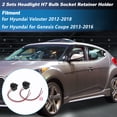 thumbnail image 2 of 2 Juegos de Adaptadores de Soporte de Socket de Bombilla H7 para Hyundai Veloster 2012-2018 y Hyundai Genesis Coupe 2013-2016 Reemplazar 18647-55007S, 2 of 7