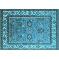thumbnail image 1 of Ahgly Company Indoor Rectangle Oriental Light Blue Industrial Area Rugs, 3' x 5', 1 of 4