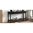 thumbnail image 4 of Noble House 60" Fir Veneer Entryway Table, Honeycomb Front Console with 3 Drawers & Solid Fir Legs,Black, 4 of 9