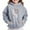 Gray, variant on Bnwani Kids Hoodies Girls Long Sleeve Oversized Fleece Sweatshirt Cute Plain Tops Pullover