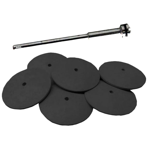 6 Pcs Silicone Polishing Wheels Knife Medium Grid W/Mandrel EVE Germany
