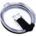 thumbnail image 1 of Couvercles de Remplacement pour Gobelet Isolé en Acier Inoxydable, Compatible avec Yeti Rambler, Ozark Trail, Old Style et Plus (30 Oz, Noir), 1 of 7
