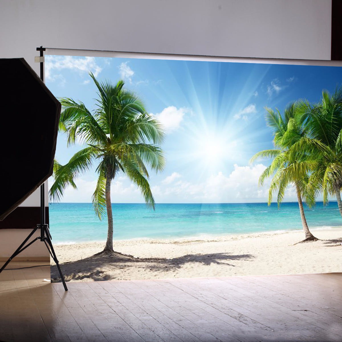 Mehofond Tropical Beach Background Photo Studio Props Summer Party Decoration Wall Decor Photography Banner Vinyl Backdrop 7x5ft