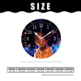 thumbnail image 2 of 16 Inch Wall Clock Battery Operated Silent Clock Decorative for Office, Kitchen, Outdoor, Living Room，African Women Girl with Black Hair Art, 2 of 4