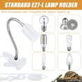 thumbnail image 5 of Tortoise Heat Lamp, Reptile Heat Lamp Tortoise Heat Light Basking Lamp With 2 * 50 W Bulbs, UVA UVB E27 Reptile Basking Lamp With 360° Swivel Clamp Stand For Turtle Snake Frog (White), 5 of 7