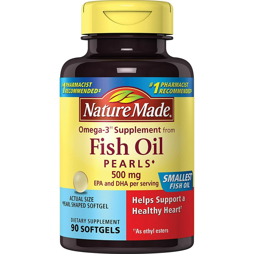 Nature Made Fish Oil Pearls 500 Mg Softgel, 90 Count - Walmart.com ...