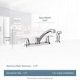 thumbnail image 4 of Moen Adler Chrome Two-Handle Low Arc Kitchen Faucet with Side Sprayer, 4 of 5