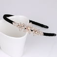 thumbnail image 3 of Bandeau Femme Style Élégant Antidérapant Serre-Tête Bandeau Fleur Strass Accessoires Cheveux, 3 of 8