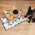 thumbnail image 3 of Romantic Rose Extra Large Floral Dog Bowl Mat - Peony Pattern Pet Food Mat, Absorbent & Waterproof, 3 of 5