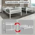 thumbnail image 6 of Alvantor Metal Bunk Bed Twin over Twin for Kids, Convertible 2 Beds, Heavy Duty Bed Frame with Under-Bed Storage for Bedroom White, 6 of 8