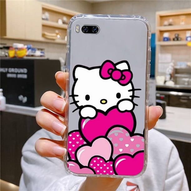 Funda de teléfono de dibujos animados h-hello Kitty Cat para Huawei Mate P10 P20 P30 P40 P50 Smart Z Honor 50 60 70 Pro Lite, funda transparente Fivean LED