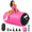 Carbon Fiber+Pink-3.3'L x 2'D, variant on Gymnastics Inflatable Air Roller with Pump, Carbon Fiber+Pink, 4'L x 2.5'D
